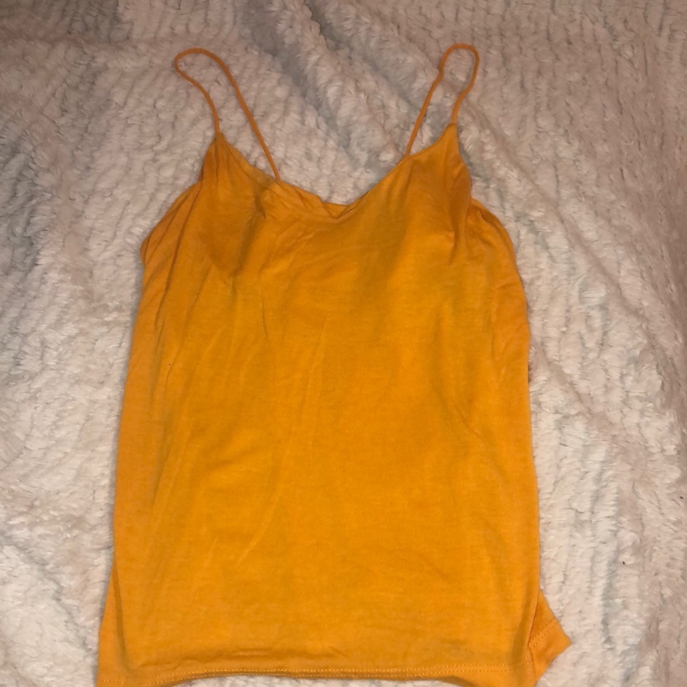 H&M basic yellow tank top